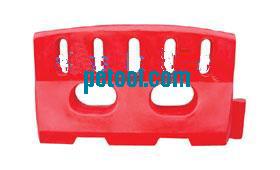 国产桔红色PVC防冲撞围栏水马(L1060*W120/280*H600mm)