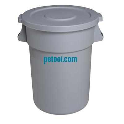 国产带盖圆形塑料垃圾桶(80L/120L/168L) 