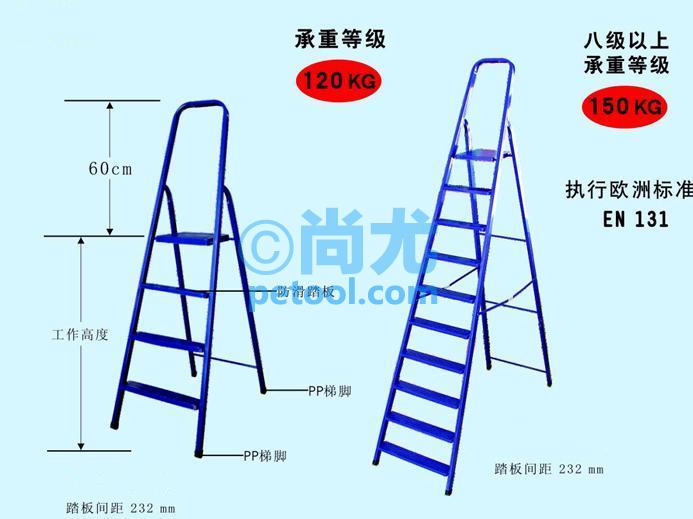 国产4-10级普通型方管铁梯(0.84-2.11m)