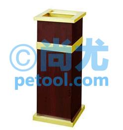 国产方形直投口铜木垃圾桶(L280*W280*H685mm)