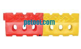 国产PVC桔红色防冲撞围栏水马(L1500*W250/480*H800mm)