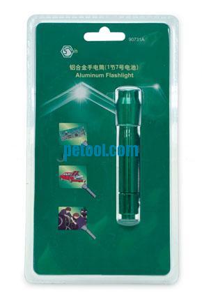 国产绿色铝合金LED小型手电筒(1个7号电池)