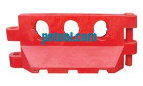 国产PVC桔红色防冲撞围栏水马(L1700*W200/500*H700mm)