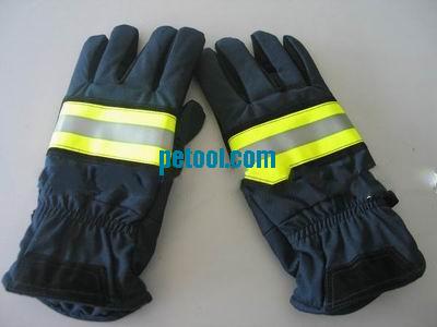 国产藏青色五指型NOMEXIIIA多功效消防手套