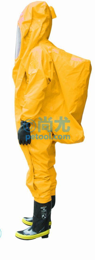 国产黄色全封闭式消防员化学防护训练服(S/M/L) 