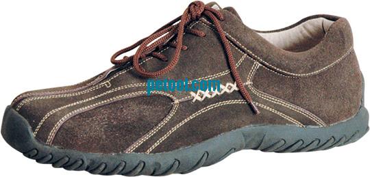 国产深棕色反绒牛皮焊工鞋 
