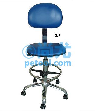 国产蓝色弹性钢板PU皮革高台靠背椅