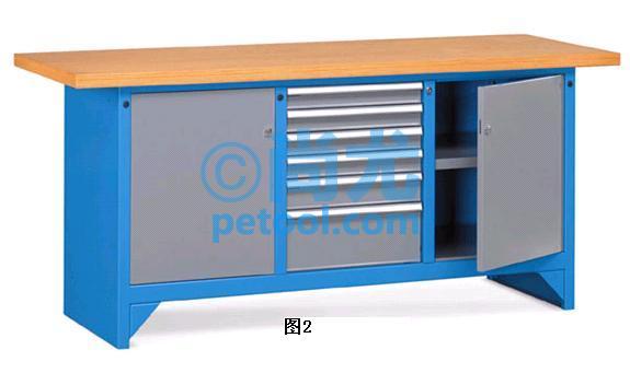SKU:00249239,欧洲柜门抽屉混合式重型工作台的照片