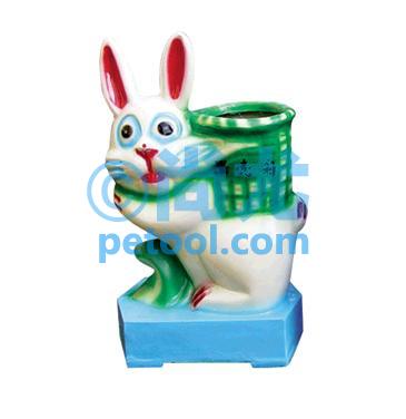 SKU:00243758,国产兔子形玻璃钢果皮箱的照片