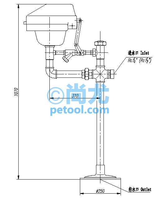 SKU:00249014,国产立式防尘洗眼器的照片