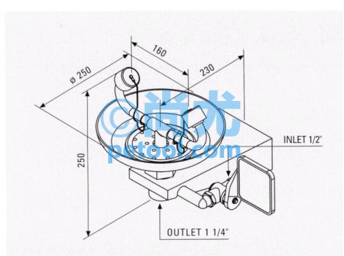 SKU:00249028,欧洲壁挂式洗眼器的照片
