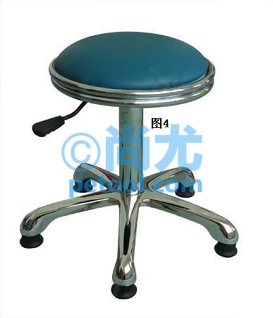 SKU:00249448,国产钢电镀双圈PU皮革防静电圆椅的照片