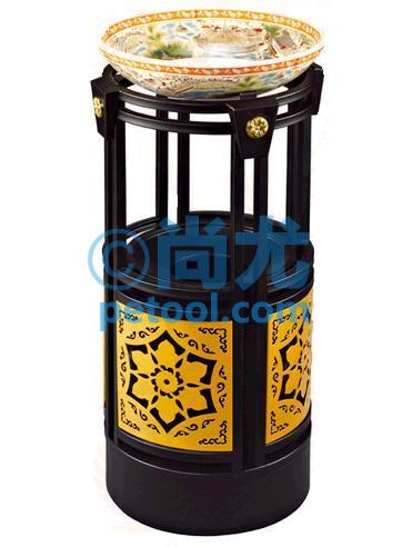 SKU:00255510,国产钢制烤漆雕花烟灰桶的照片