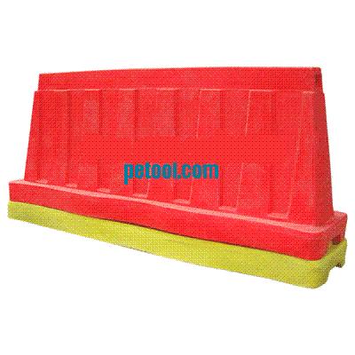 国产红/黄色可叠装滚塑水马(L2000*W160/460*H800mm)