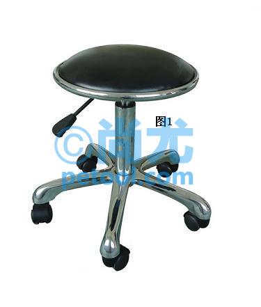 国产钢电镀单圈PU皮革防静电圆椅