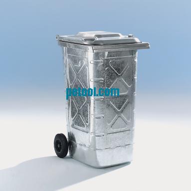 德国/国产方形可移动钢制垃圾车(240L)