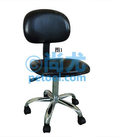 国产黑色弹性钢管PU皮革靠背椅